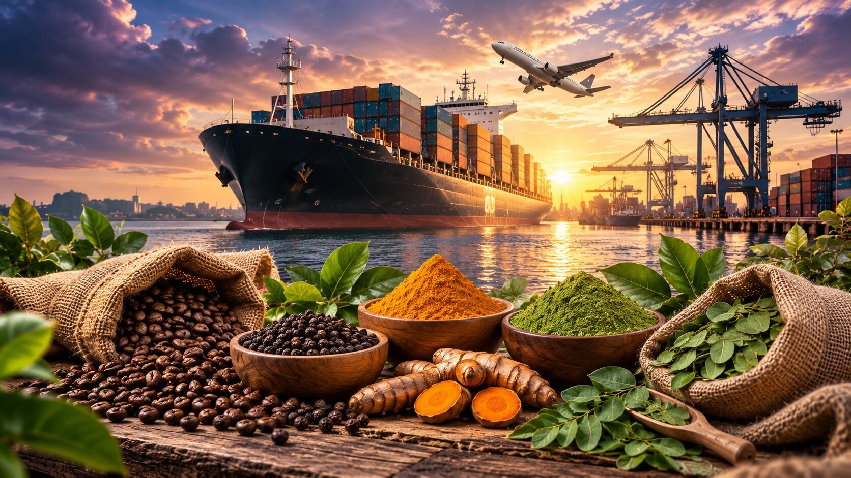Global agricultural export and import visual